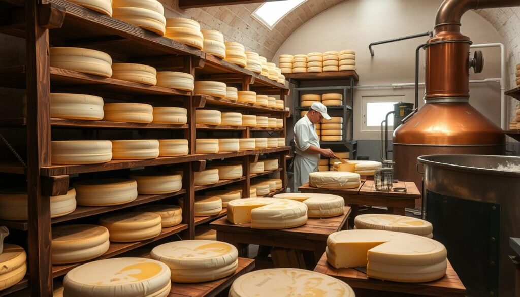 camembert cheese production