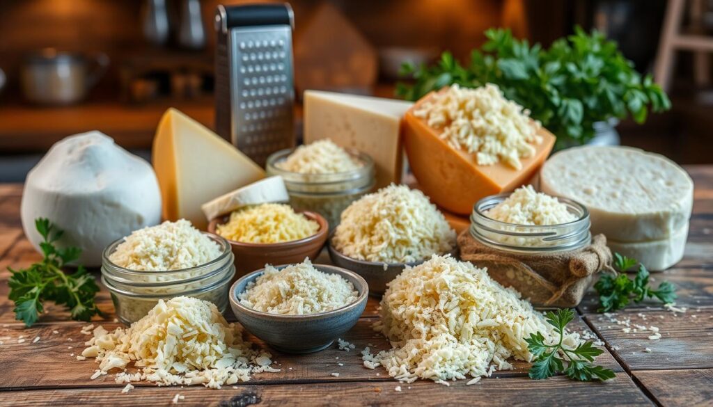 grated parmesan cheese types