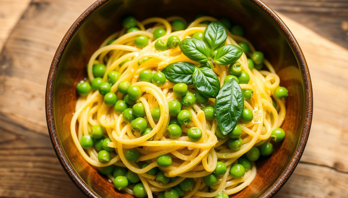 pasta and peas