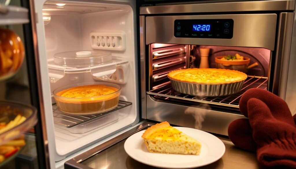 storage and reheating guidelines for cheese and potato pie