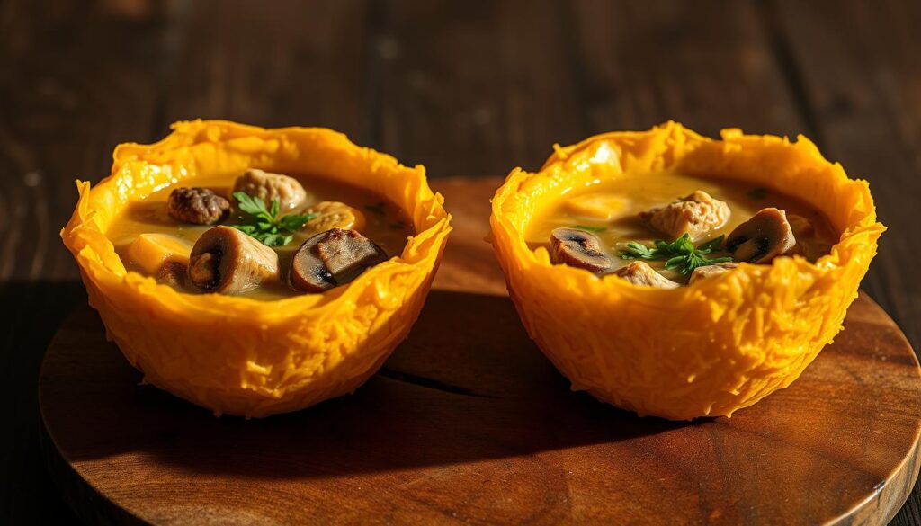 Cheesy Edible Bowls for Soup