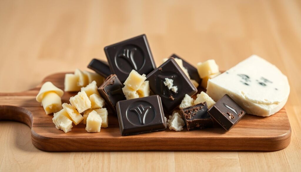 Chocolate and cheese combination