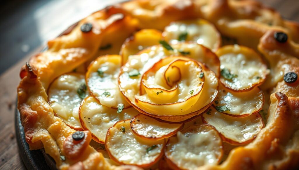 Crispy Potato Tart with Cheese