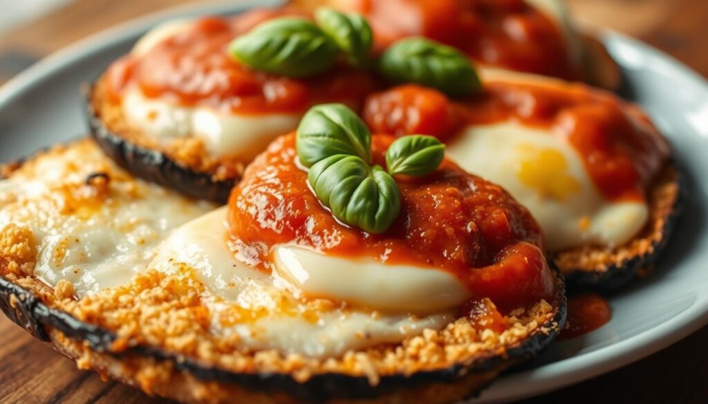 Eggplant Parmesan dish