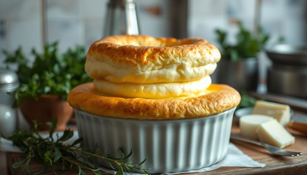 Fluffy cheese soufflés