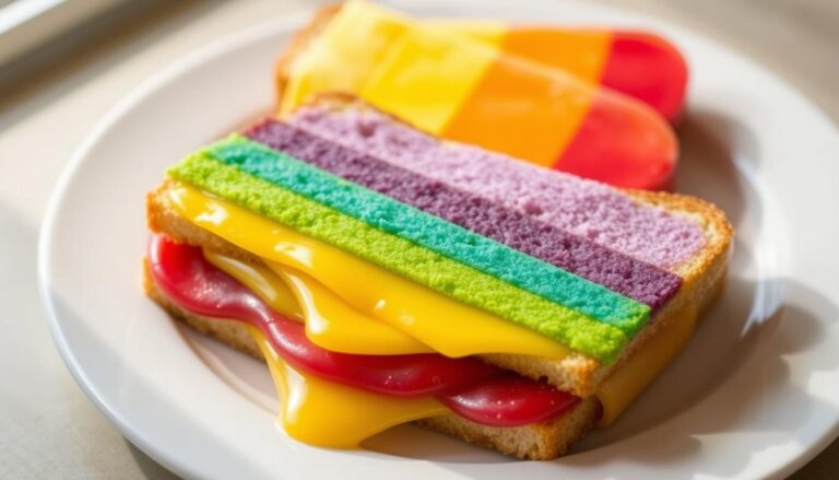 How to Make Rainbow Cheese Sandwiches