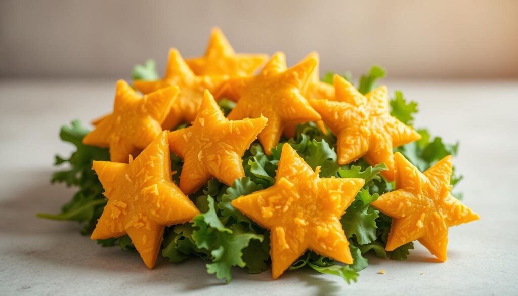 Making Cheese Stars for Salads