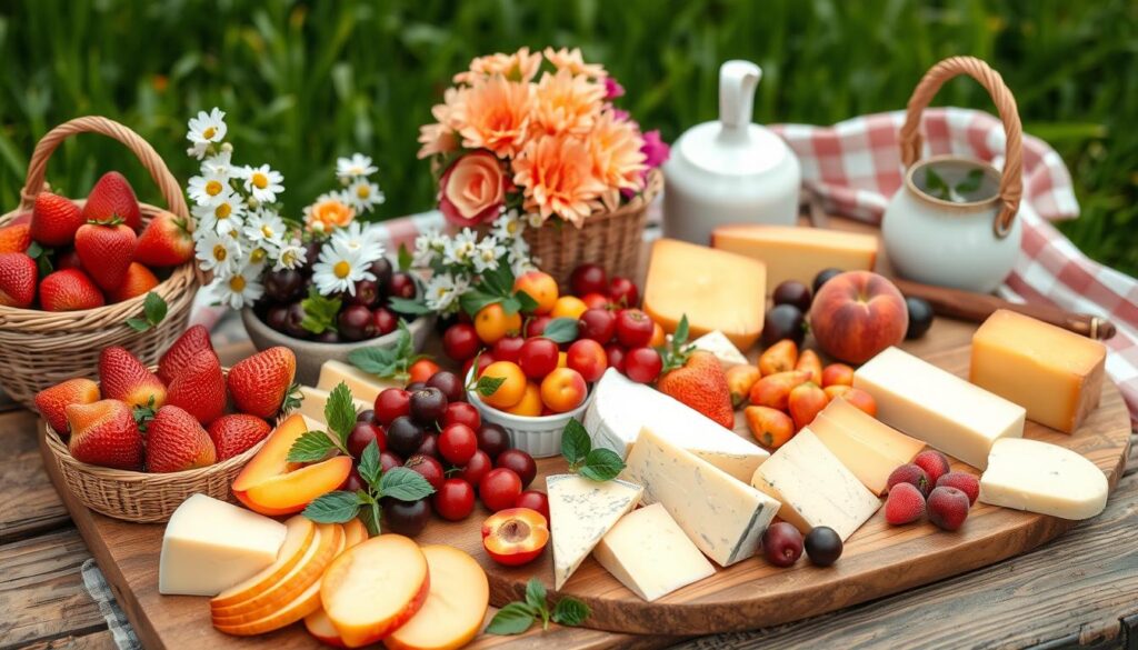 Spring fruit and cheese combinations