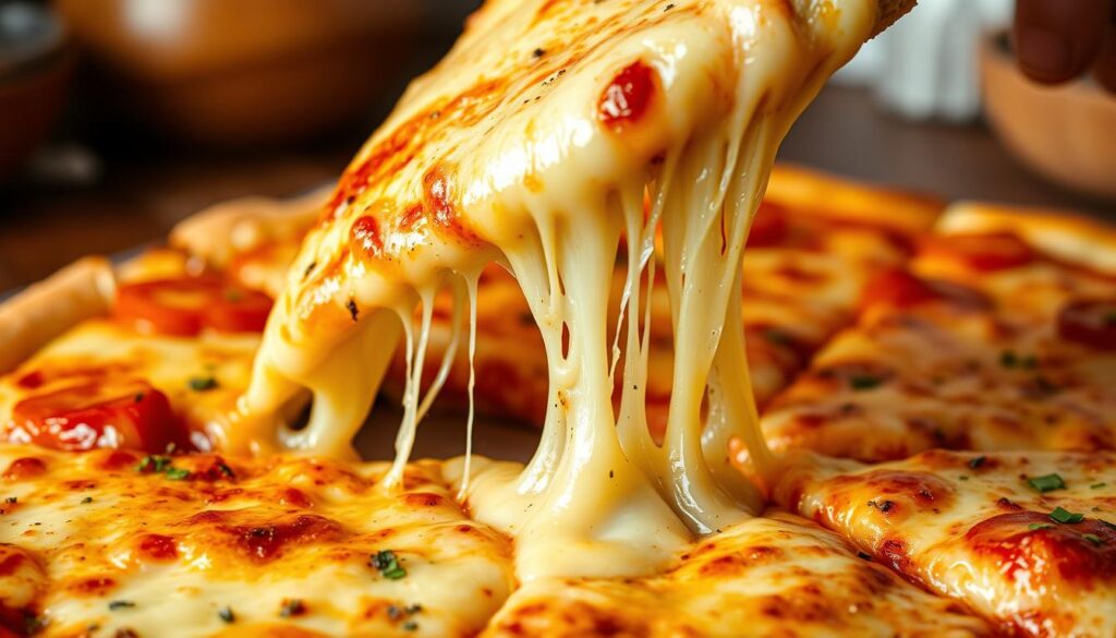 Stretchy pizza cheese