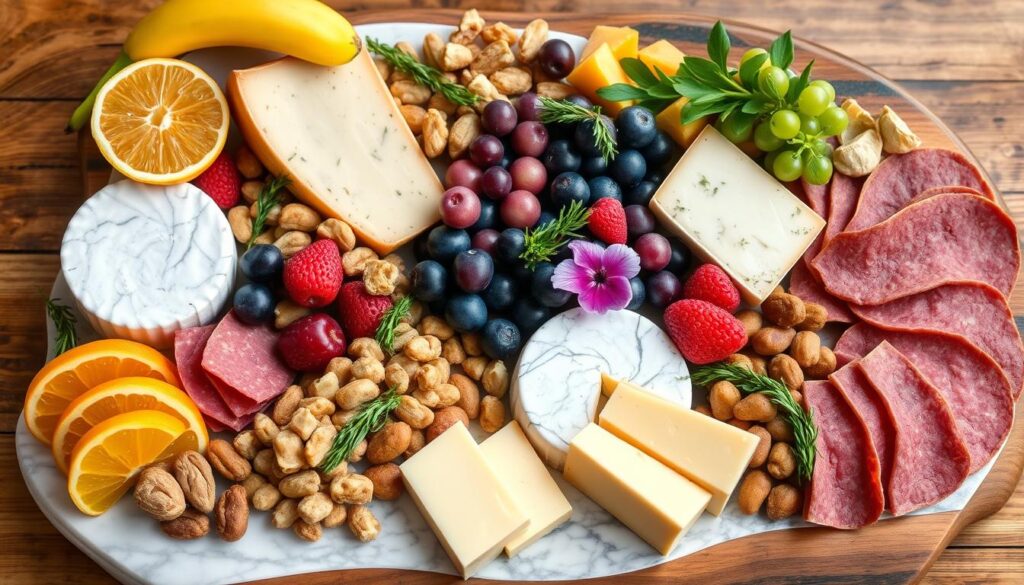 assembling a brunch platter