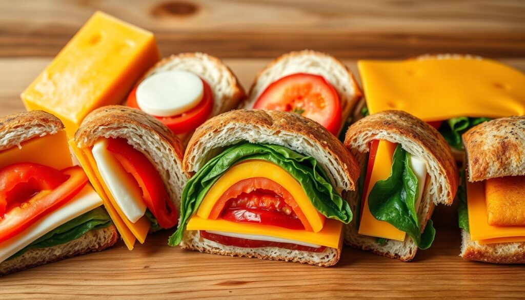 creative cheese sandwiches