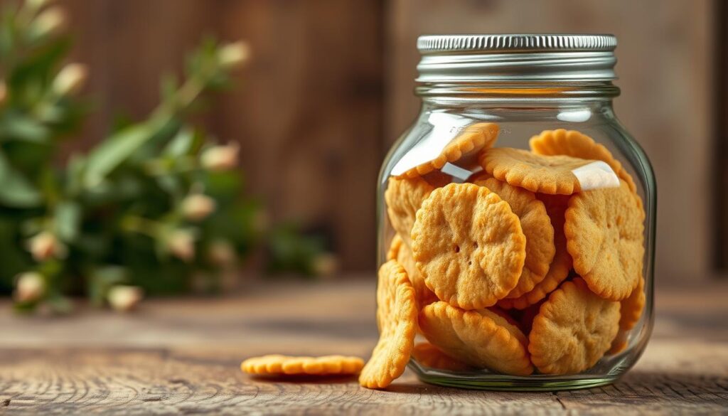 dairy-free cheese crackers storage