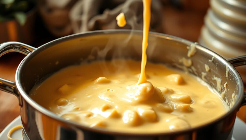 lumpy cheese sauce