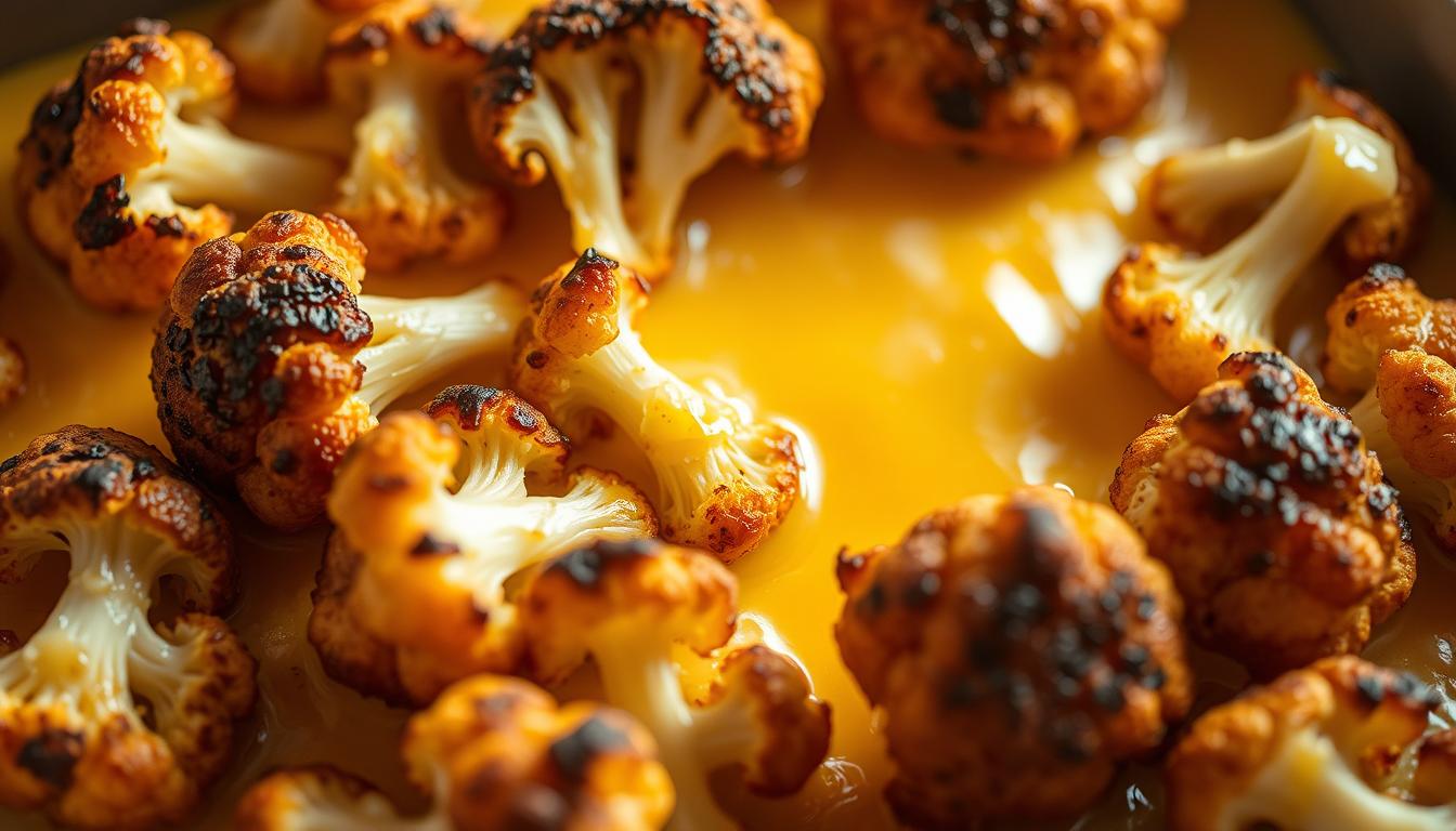 oven roasted cauliflower with gouda cheese