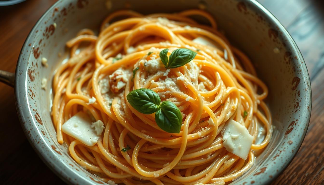 Spaghetti with Four Cheeses